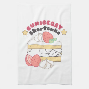 Sweet Snuggles: Buniberry Shortcake Delight Tea Towel
