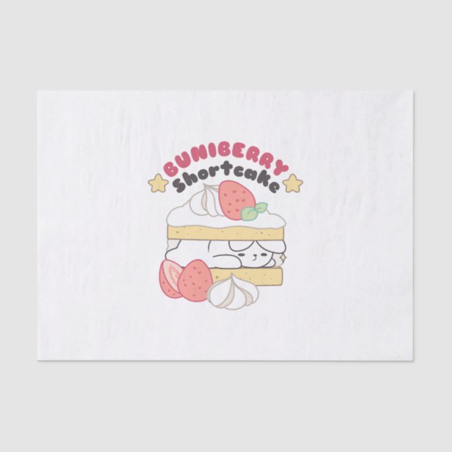 Sweet Snuggles: Buniberry Shortcake Delight Tissue Paper (Front)