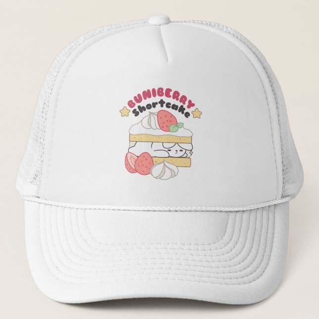 Sweet Snuggles: Buniberry Shortcake Delight Trucker Hat (Front)