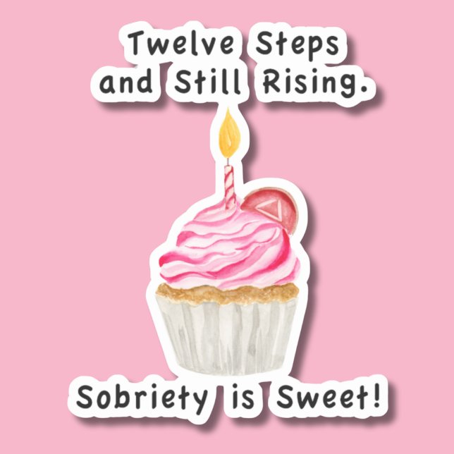 Sweet Sobriety: Cupcake with Candle, Recovery Coin (Creator Uploaded)