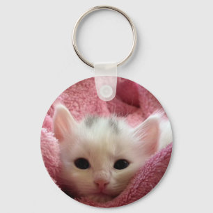 Sweet soft kitty key ring