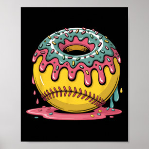 Sweet Softll Drip Donut Dessert Sports Player Fan Poster