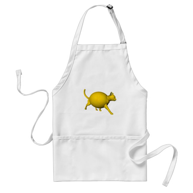 Sweet-Sour Lemon Cat Standard Apron (Front)