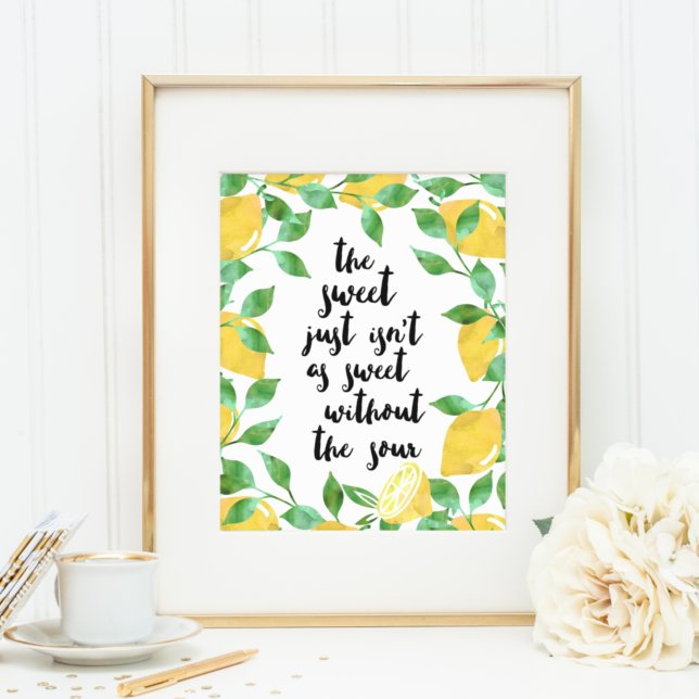 Sweet & Sour Lemon Quote | Art Print (Creator Uploaded)