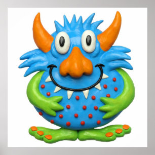 Sweet Spotted Monster Baby Shower Nursery Poster