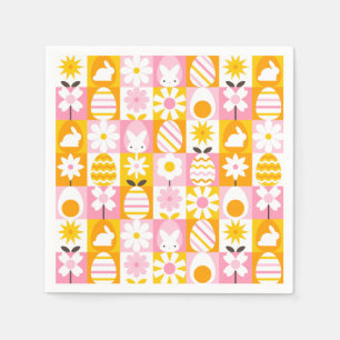 Sweet Spring Easter Patchwork  Napkin