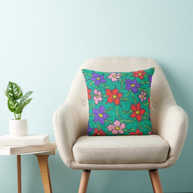 Sweet Spring Greenery Floral  Cushion (Chair)
