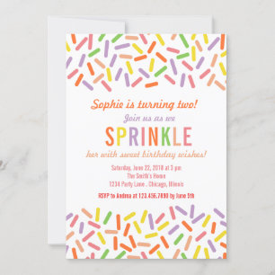 Sweet Sprinkle Birthday Party Invitation