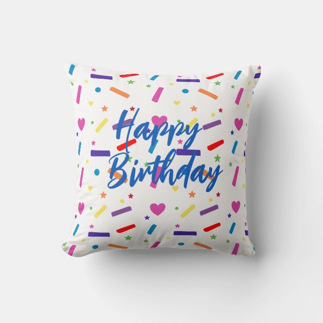Sweet Sprinkle Birthday Party Theme Cushion (Front)