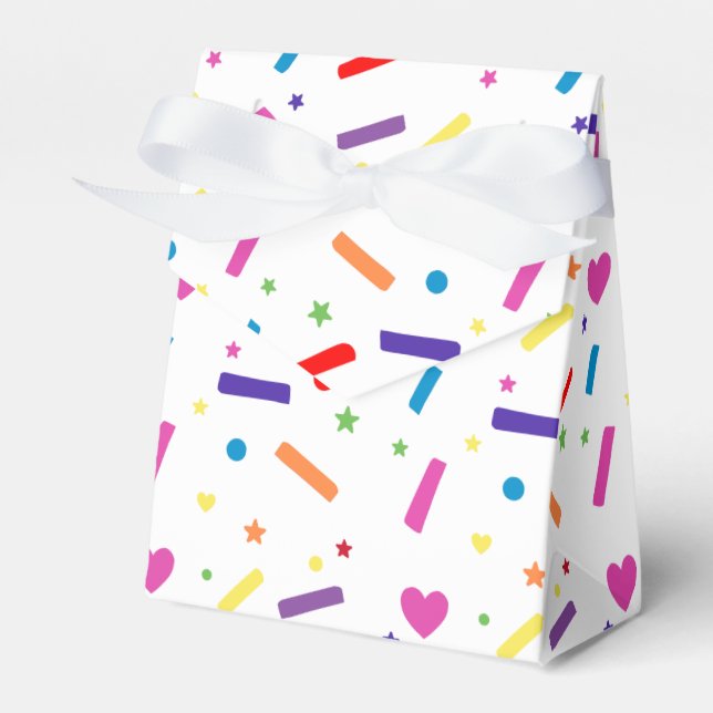 Sweet Sprinkle Birthday Party Theme Favour Box (Front Side)