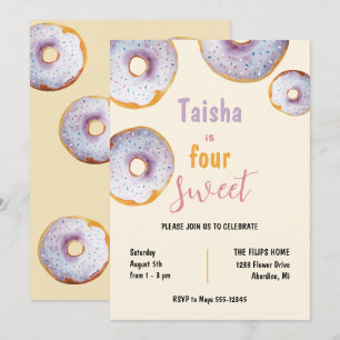 Sweet Sprinkle Doughnut Watercolor Illustration