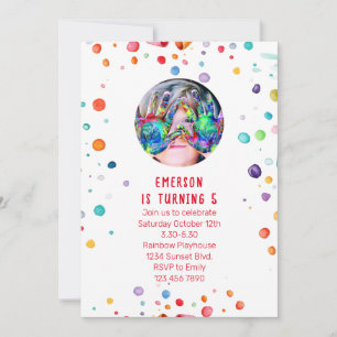 Sweet Sprinkle Kids Birthday Party Photo  Invitation