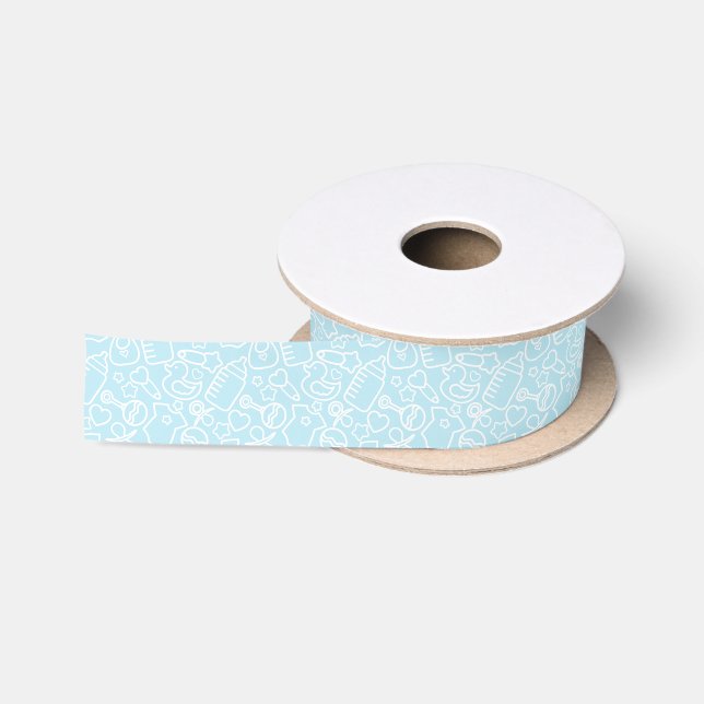 Sweet Sprinkles Blue Satin Ribbon (Spool)