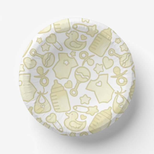Sweet Sprinkles Ombre Yellow Paper Plate (Front)