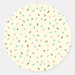 Sweet Sprinkles Round Stickers (Vanilla Cream)