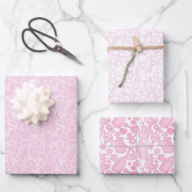 Sweet Sprinkles Sweet Pinks Wrapping Paper Sheet (Front)