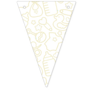 Sweet Sprinkles White Yellow Bunting Flags