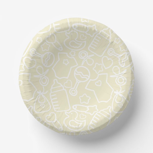 Sweet Sprinkles Yellow Paper Plate (Front)