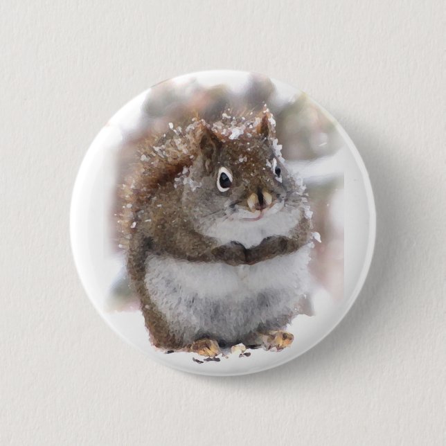 Sweet Squirrel 6 Cm Round Badge (Front)