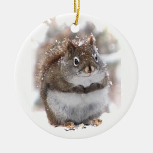Sweet Squirrel Ceramic Ornament