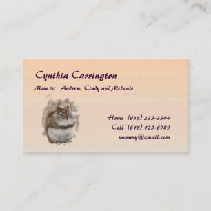 Sweet Squirrel Mummy Calling Card