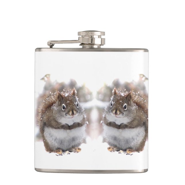 Sweet Squirrels Hip Flask (Front)