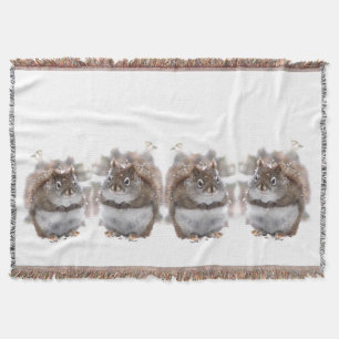 Sweet Squirrels Throw Blanket
