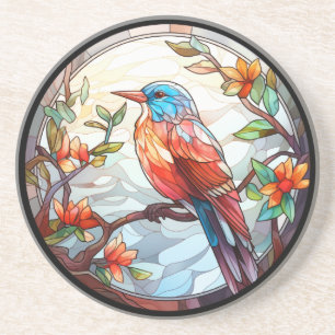 Sweet Stained Glass Kingfisher Coaster
