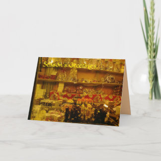 Sweet Stall at German Christmas Market, Manchester Holiday Card