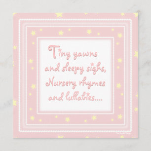 Sweet Stars Pink Baby Shower Invitation