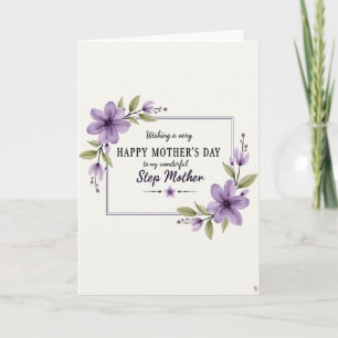 Sweet Step Mothers Day Floral Card