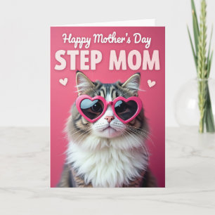 Sweet Step Mum Day Cat Card