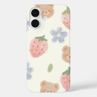 Sweet Strawbear Charm Phone Case for Iphone