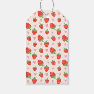 Sweet Strawberries & Hearts Gift Tag