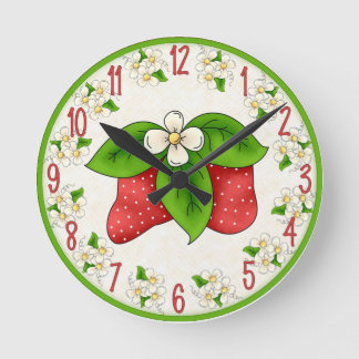 Sweet Strawberries Wall Clock