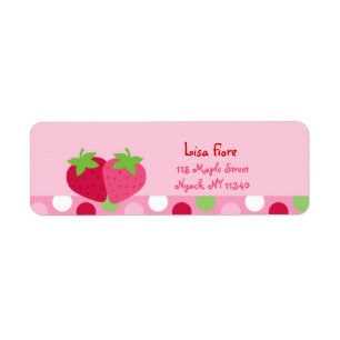 Sweet Strawberry Address Labels