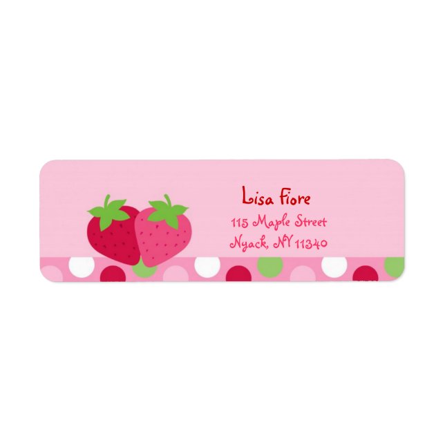 Sweet Strawberry Address Labels (Front)
