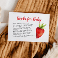 Sweet Strawberry Baby Shower Book Request