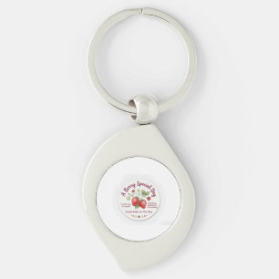 Sweet Strawberry Baby Shower & First Birthday Key Ring