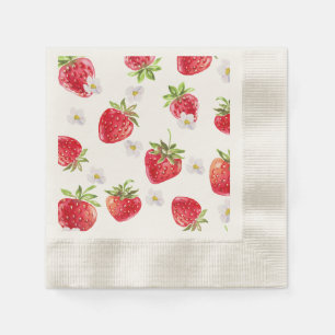Sweet Strawberry Baby Shower Napkin