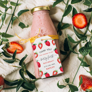 Sweet Strawberry Berry First 1st Birthday Gift Tags