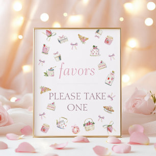 Sweet Strawberry Dessert Baby Shower Favours Poster