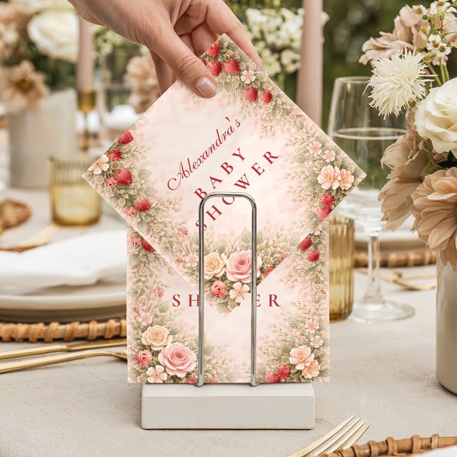 Sweet Strawberry Garden Napkin (Creator Uploaded)