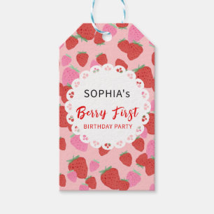Sweet Strawberry Lace Gift Tag
