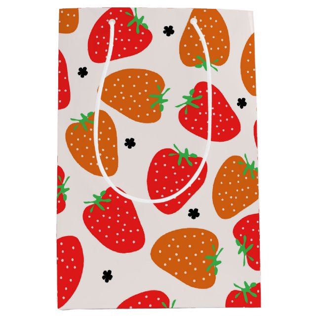 Sweet Strawberry Medium Gift Bag (Front)