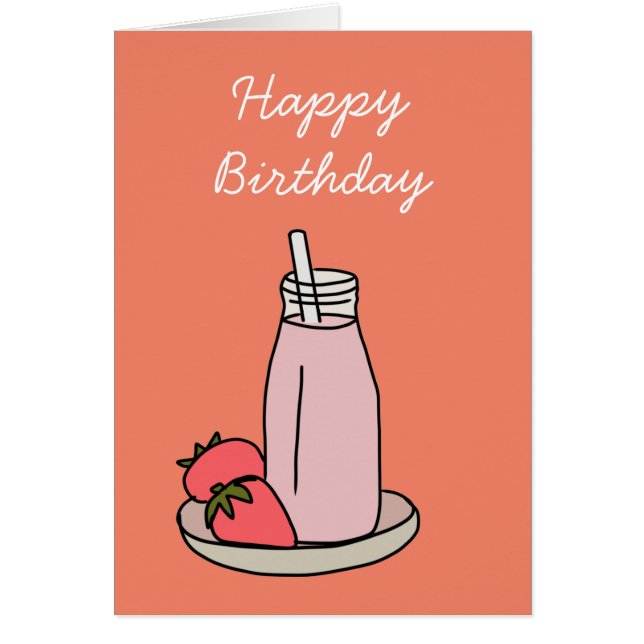 Sweet strawberry milkshake cute pink (Front)