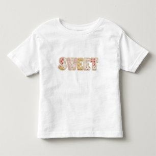 Sweet Strawberry Patchwork Quilted Summer Design Toddler T-Shirt