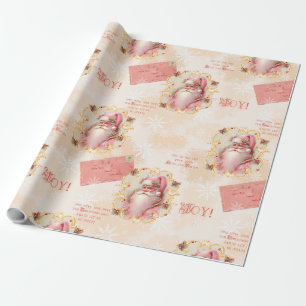 Sweet Strawberry Santa gift wrap