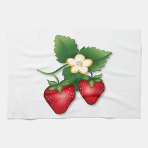 Sweet Strawberry Shortcake Tea Towel