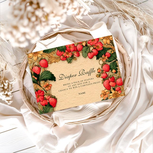 Sweet Strawberry Storybook Diapper Raffle  Enclosure Card (Creator Uploaded)